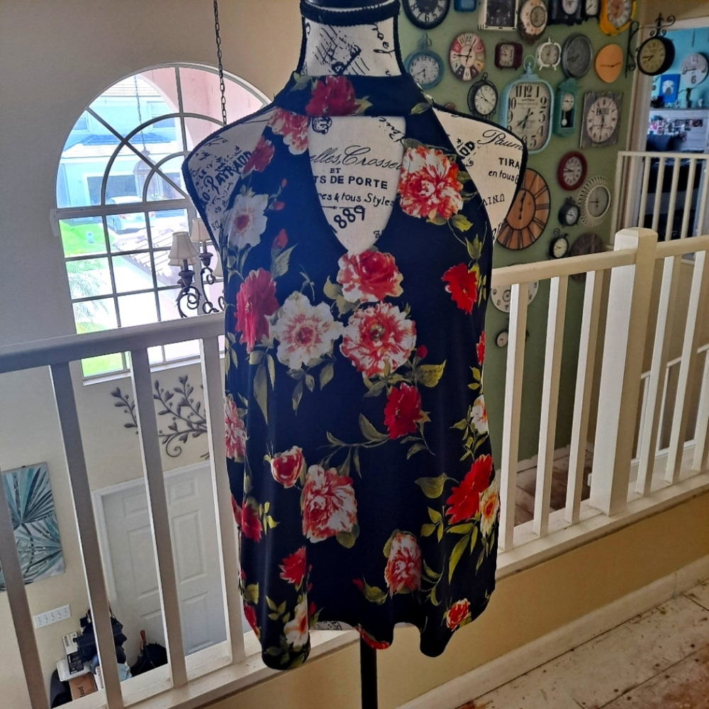 Sweet Wanderer Floral Halter Tank Top